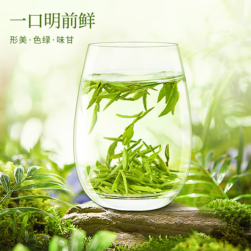 忆江南 雨前龙井绿茶节日礼品送礼送家人长辈[210g荷韵龙井]高清大图