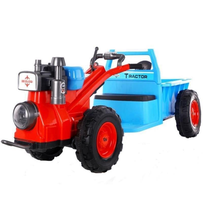 抖音同款网红儿童电动拖拉机可坐人手扶式带斗拖拉机玩具车拖拉机12v