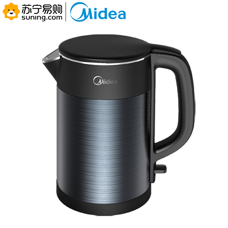 美的(Midea)电水壶1.5L电热水壶双层防烫家用烧水壶食品接触304不锈钢一体无缝 HJ1511