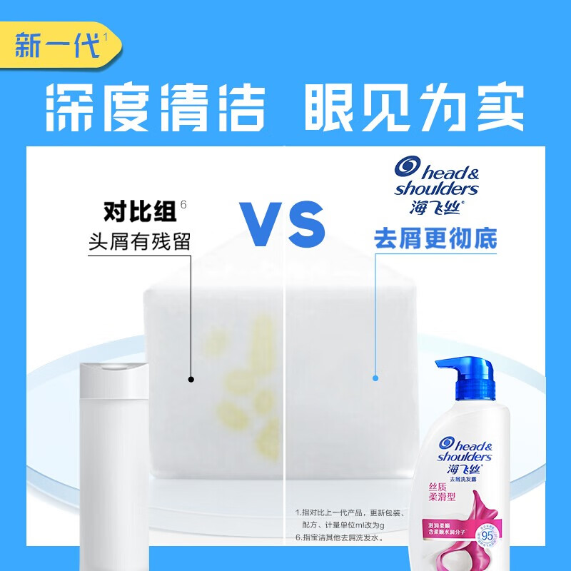 海飞丝洗发水丝质柔滑型1.18KG去屑清洁清爽柔润清香去油洗发水控油 洗发膏高清大图
