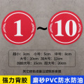 苏宁宜品定制 防水强力背胶磨砂PVC数字贴纸编号1-200直径8cm红蓝颜色可选