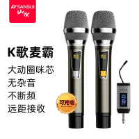 山水（SANSUI） K38无线麦克风风金属无线话筒一拖二家庭KTV唱歌舞台主持K歌卡拉OK会议专用 K41双咪尊享版【充电款*金属调频*消杂音】