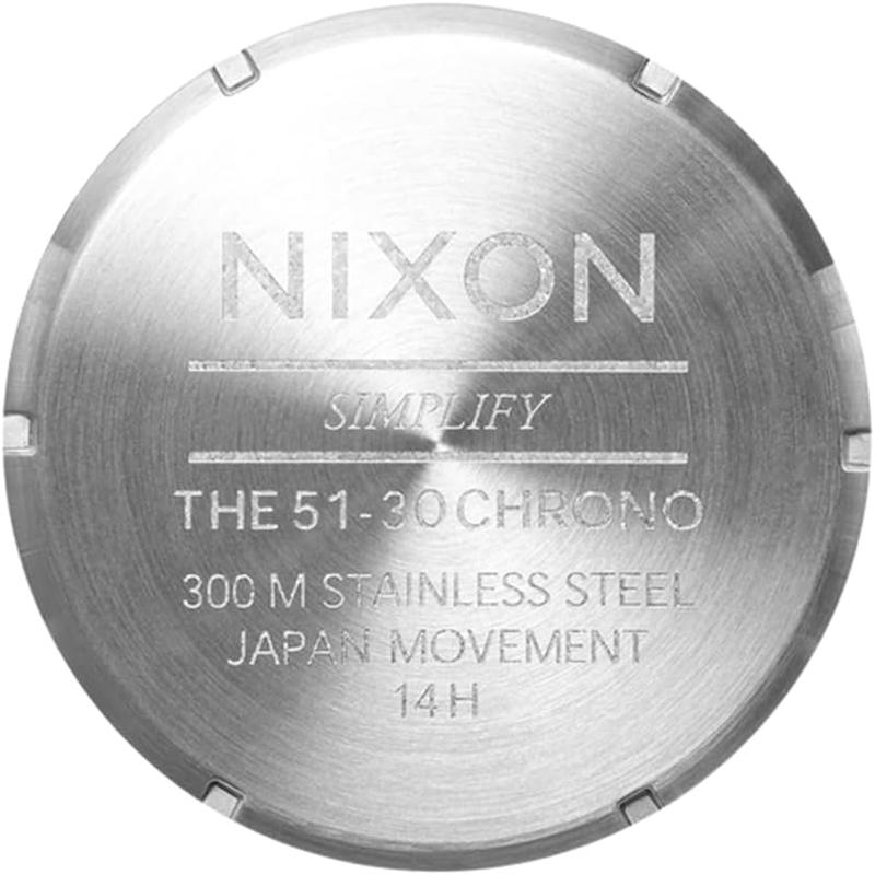 Nixon男士复古皮质表盘不锈钢表带机械腕表高清大图