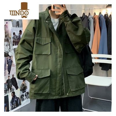 YANXU军绿色美式机能无帽防晒冲锋衣外套男夏季薄款夹克阿尔法m65风衣 绿色 XL