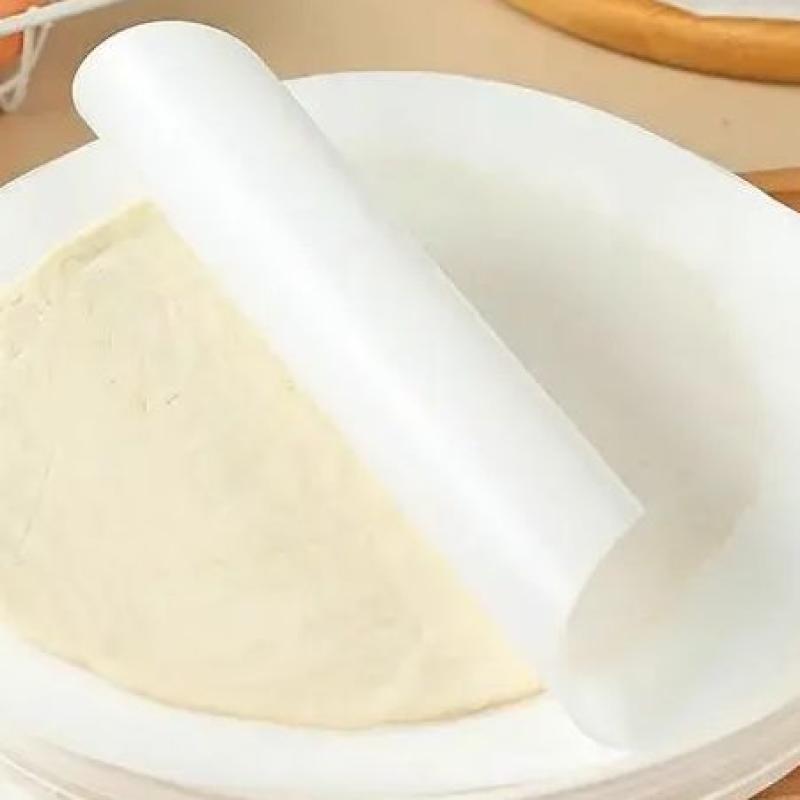 手抓饼隔油纸隔离膜食品级葱油饼油纸冷冻不粘家用商烤箱专用垫纸-圆形28cm100张高清大图