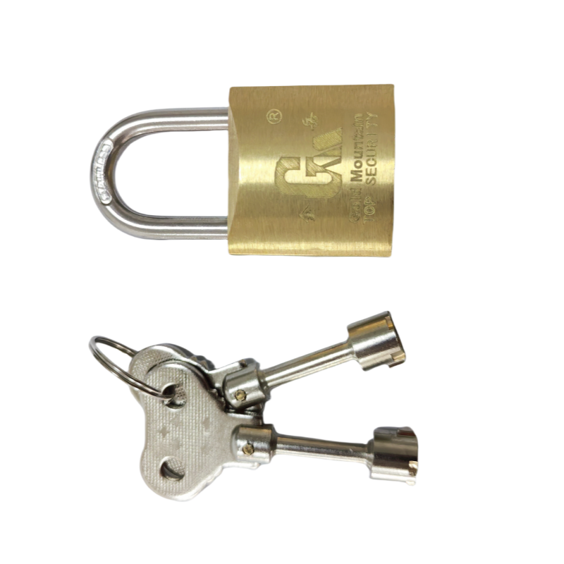 金岳 JYM-H30 锌合金锁芯 28*30*20mm 铜梅花机械挂锁(计价单位:个)黄色高清大图