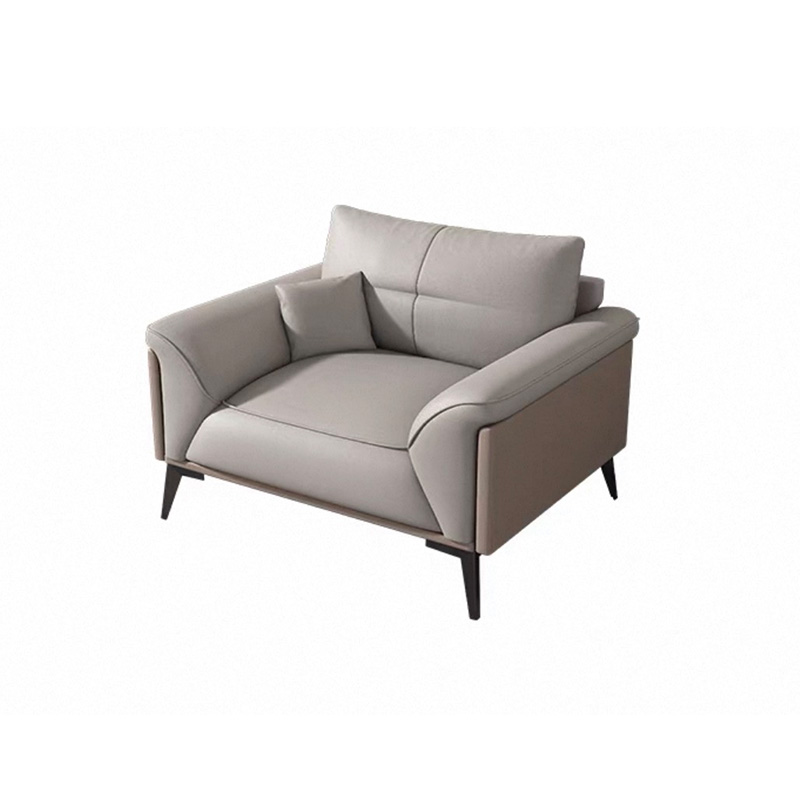 质凡 轻奢简约办公沙发接待会客沙发 西皮单人位