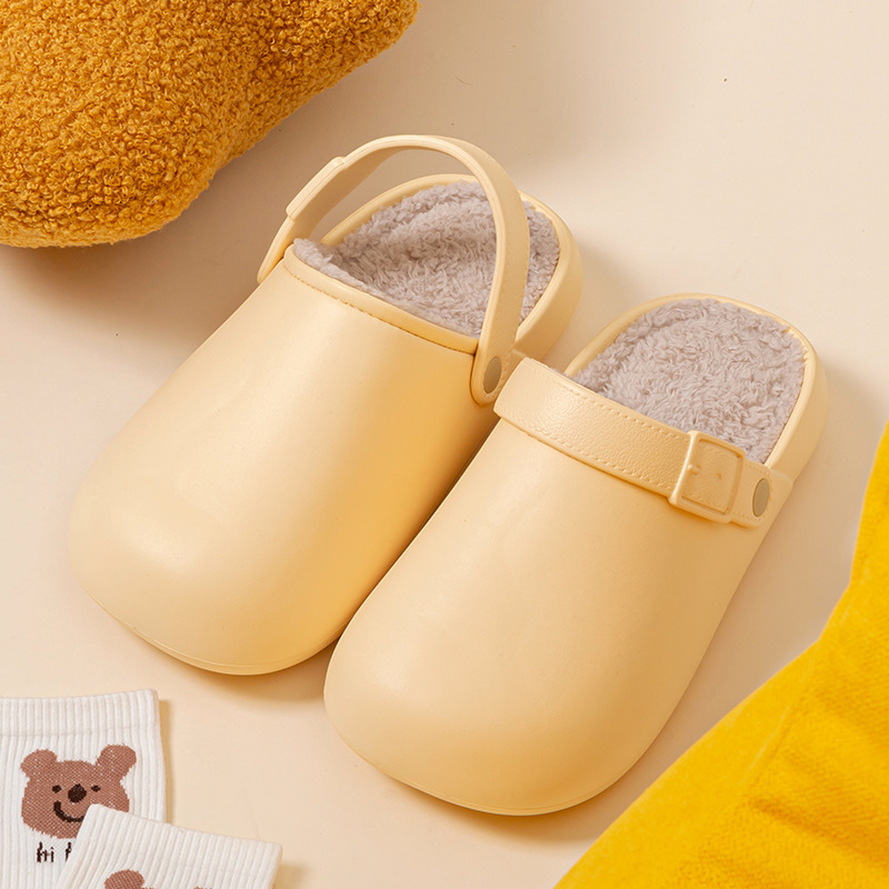 苏宁宜品 防水简约包头室内家居保暖棉拖鞋-2288-1