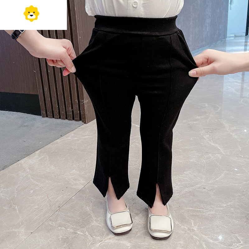 喻娄女童裤子春秋儿童洋气20年新款小童长裤外穿修身喇叭裤宝宝秋季