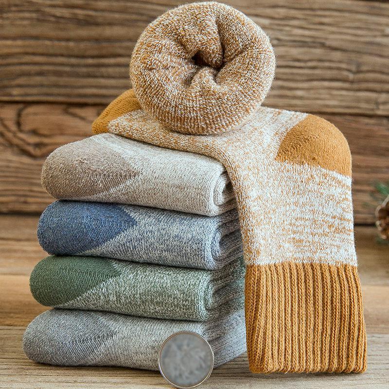 5双装儿童袜子秋冬保暖加厚加绒毛圈袜学生中大童宝宝袜男女小孩莎丞