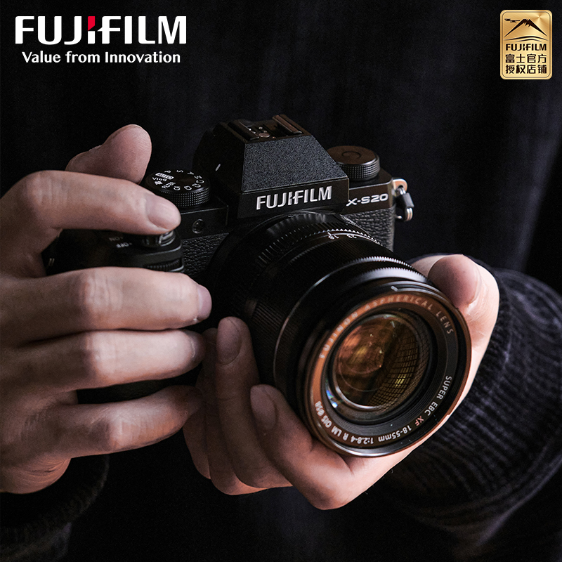 FUJIFILM/富士无反微单数码相机S20/1650黑色 标配 6K高清vlog复古入门无反微单数码相机 富士xs20 184万像素 翻转式 触屏 人眼/面部 主体追踪高清大图