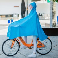 自行车雨衣单人有袖男女学生单车骑行时尚透明带袖成人电动车雨披