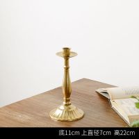 金属单头烛台 北欧ins烛台摆件 金色蜡烛台灯欧式家用西餐浪漫婚礼烛光晚餐道具