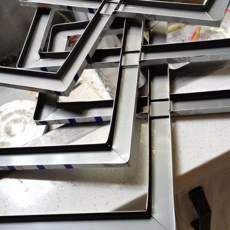 不锈钢u型条角花黑钛金角花装饰条中国结角花u型条金属包边条102010