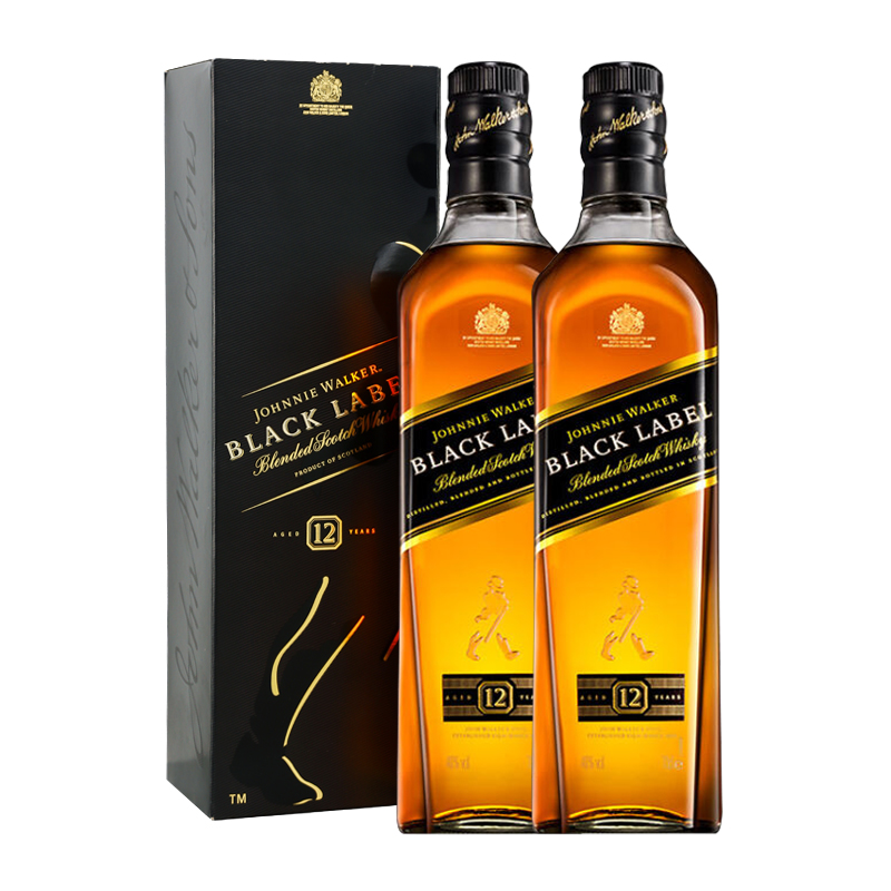 walker)原瓶进口洋酒 威士忌黑方黑牌 调配型苏格兰威士忌 700ml 2