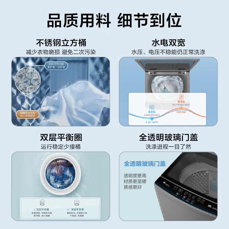 小天鹅(LittleSwan)波轮洗衣机全自动 12公斤大容量 直驱变频 免清洗不脏桶健康除螨洗TB120-1808DB