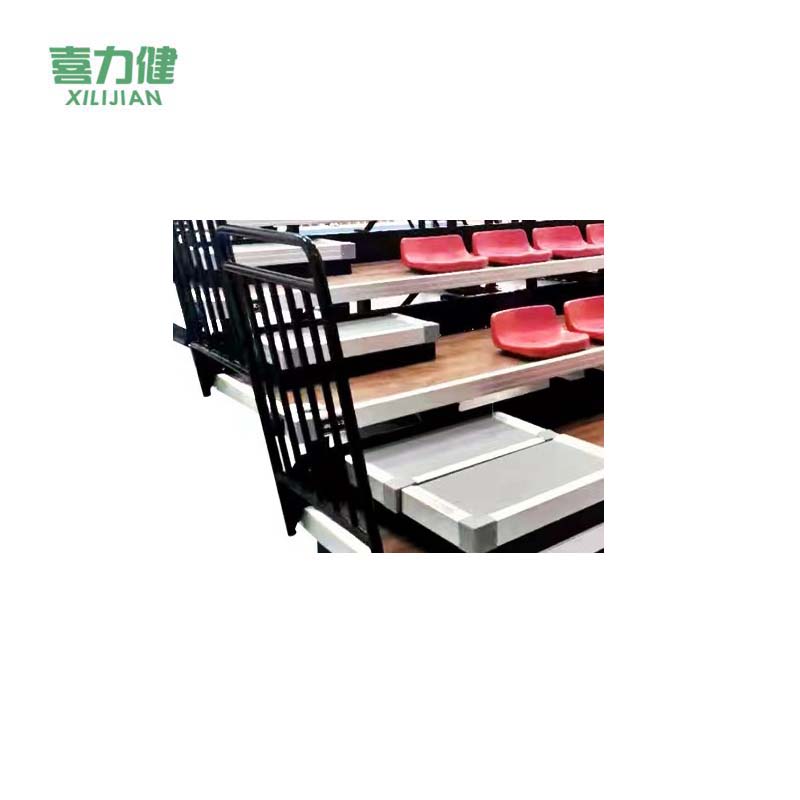 喜力健 伸缩看台座椅 手动低靠背硬座 套高清大图