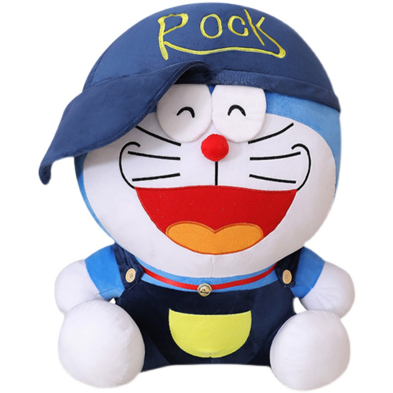 可爱哆啦a梦公仔叮当猫玩偶床上装饰摆件蓝胖子布偶女生睡觉娃娃