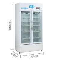 华美(Huamei)LC-630D医药柜药品阴凉柜冷藏柜新GSP认证冰柜 恒温风冷展示柜 商用冷柜-630升