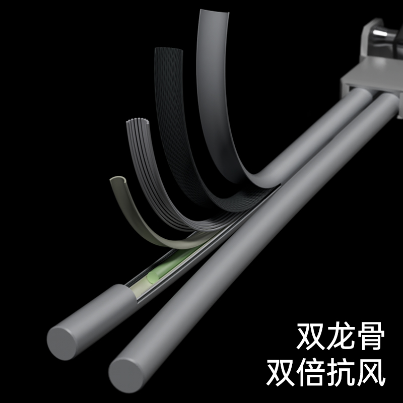 左都 2代环扣-B款(黑胶23寸)ZD233-23X-绿高清大图