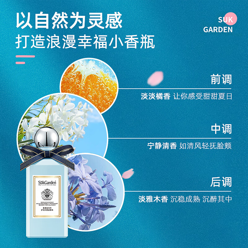 蔬果园 留香珠(香水蓝风铃与爱丽丝鸢尾)15g/袋高清大图