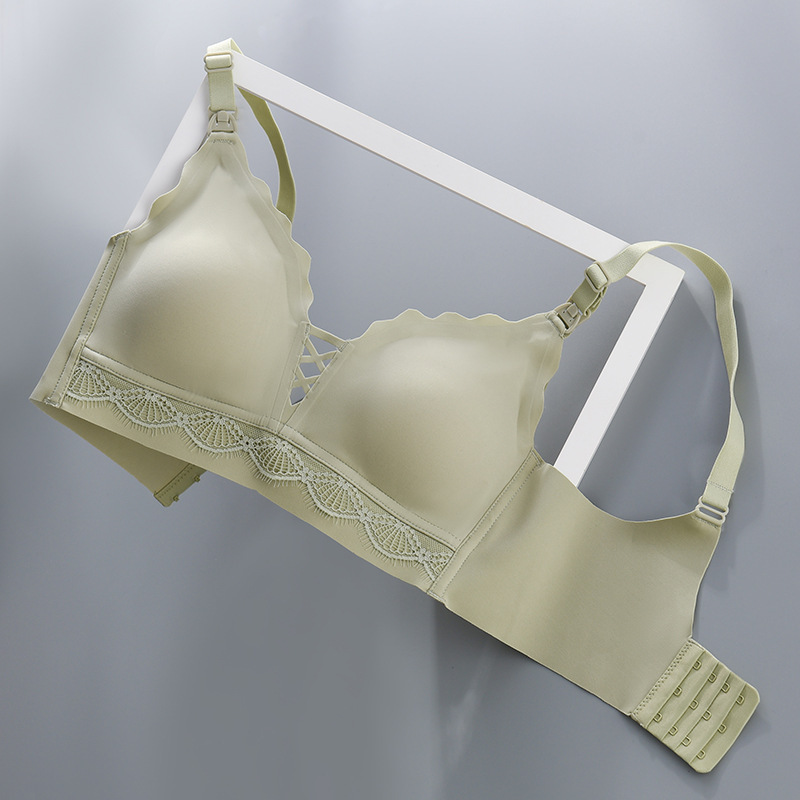 无钢圈哺乳文胸上开扣聚拢内衣孕期哺乳期喂养胸罩薄款盒装