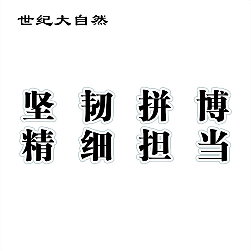 世纪大自然 亚克力字 水晶字 1X1M 平方米高清大图
