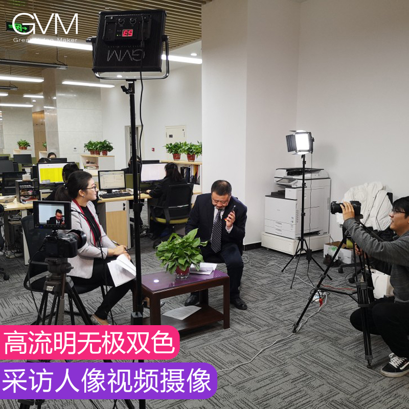 GVM520S LED摄影补光灯 室内人像拍照摄像常亮柔光灯便携套装