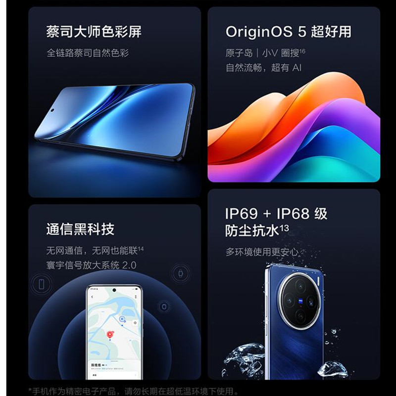 vivo X200 钛色 16GB+512GB 天玑9400芯 5G 蔡司超级长焦90W快充 5800毫安大电池 手机