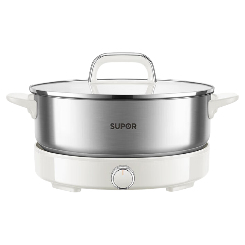 苏泊尔(SUPOR)电火锅大容量电煮锅家用机械式旋钮电热锅大火力可调节电锅易清洗 4L H40YKX57