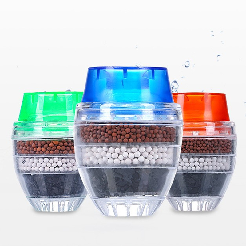 水龙头五层过滤器嘴自来水厨房净水家用滤水器五层节水防溅头|一个装蓝色