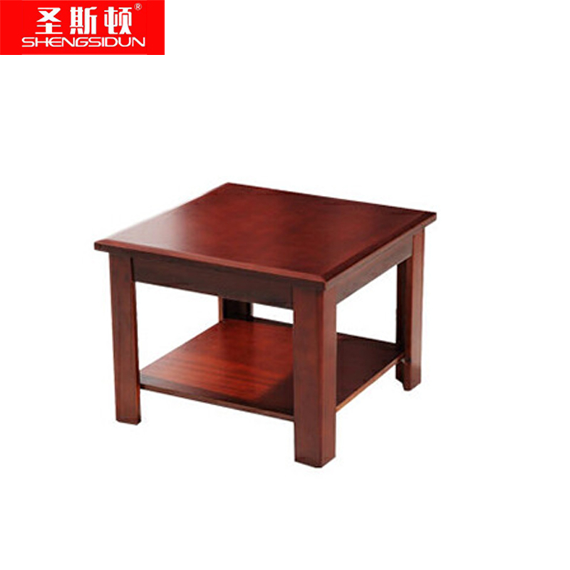 圣斯顿SD-CJ6060A油漆双层方茶几600*600*480mm胡桃木色