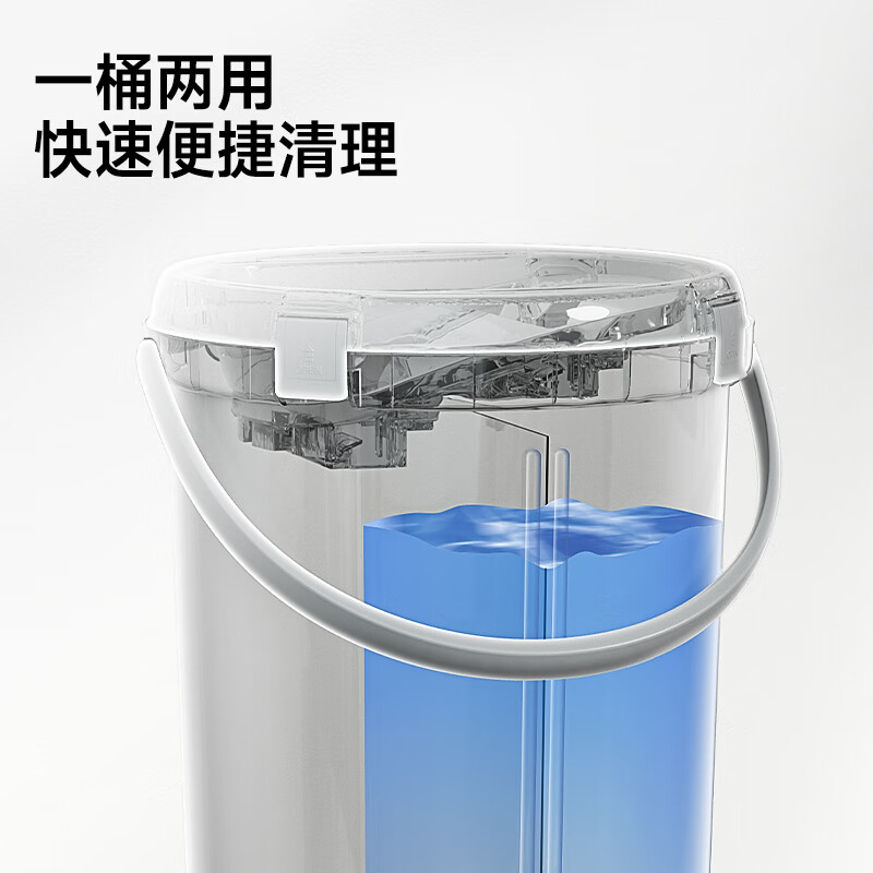 五月花平板拖把33cm2块布刮刮桶家用一拖净懒人免手洗拖地神器高清大图