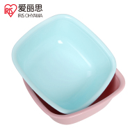 爱丽思(IRIS) 日本家用正方形塑料水盆 洗菜洗水果盆BOK-380