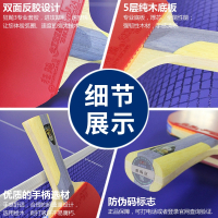 红双喜(DHS)乒乓球拍双拍五星级2只装全面型5星直拍横拍专业级兵乓球拍