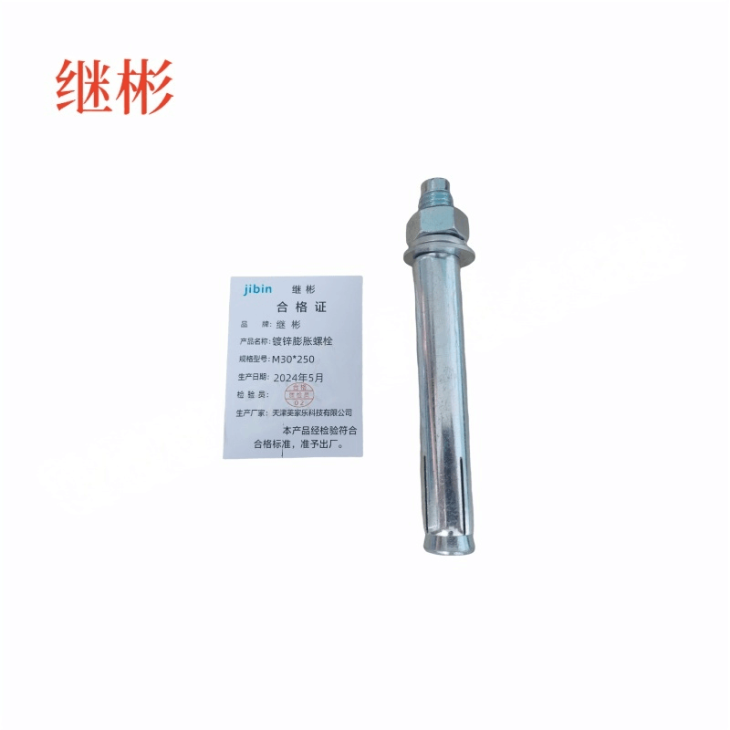 JIBIN/继彬 GB22795-表5 膨胀螺栓 碳钢 镀白锌 M30×250 个图片