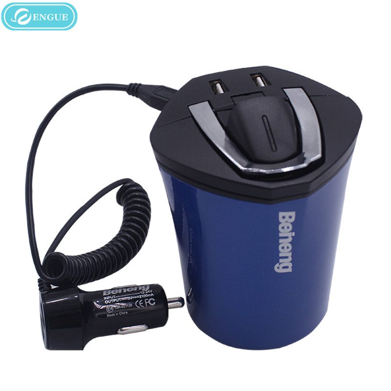 engue恩谷 快速充电双USB口设计透明外壳15W车载充电器 EG-S6