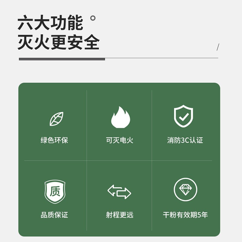振兴 手提式水基灭火器2L商用家用车载灭油火灭电火高温防爆消防器材3C认证MSWZ/2