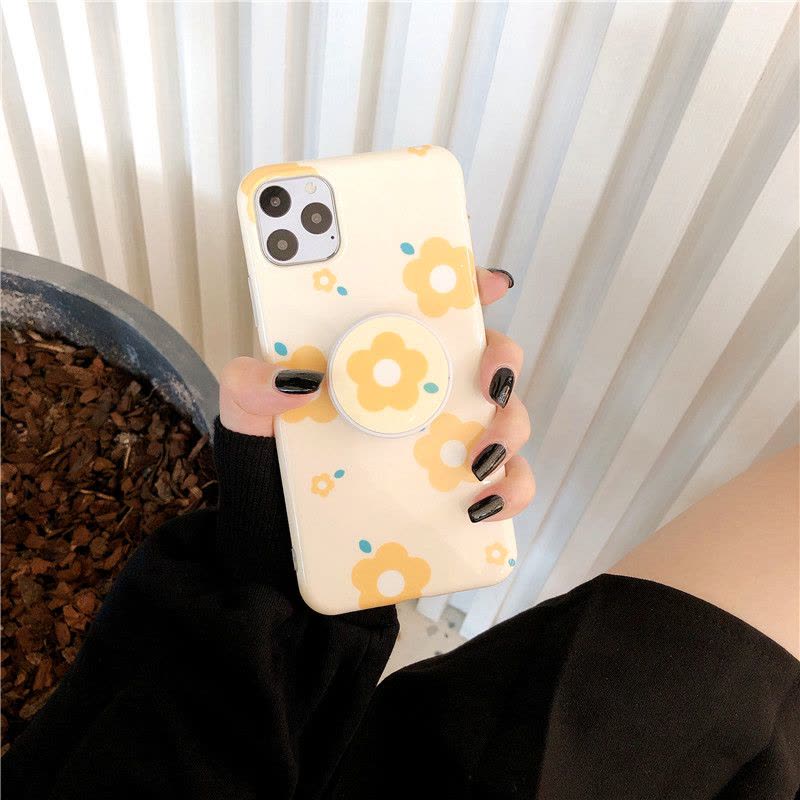 ins泫雅风色花朵iphone11 pro max手机壳xs苹果xr小花7p硅胶8plus网红xmax支架ipon真智力图片