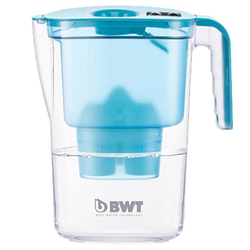 【镁离子家用】倍世（BWT）Vida手动2.6L 办公室台上式滤水壶净水器 饮水机净水机过滤 1壶1滤芯德国进口 蓝色