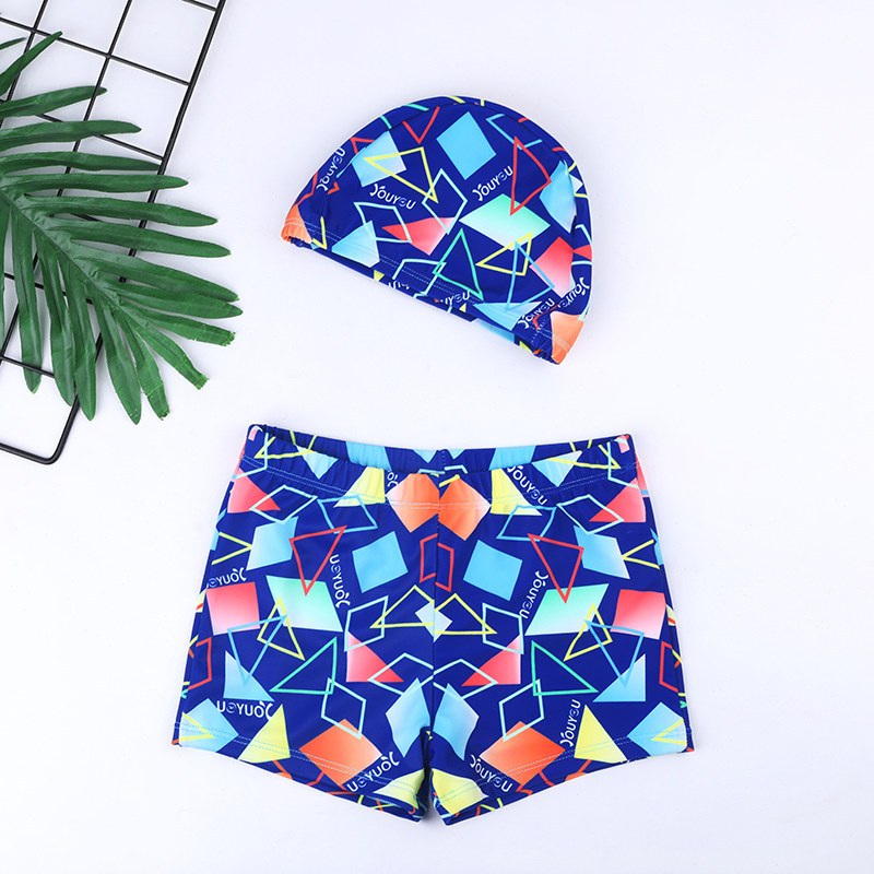 儿童泳裤套装男童平角泳衣宝宝可爱泳衣中大小童新款洋气游泳短裤