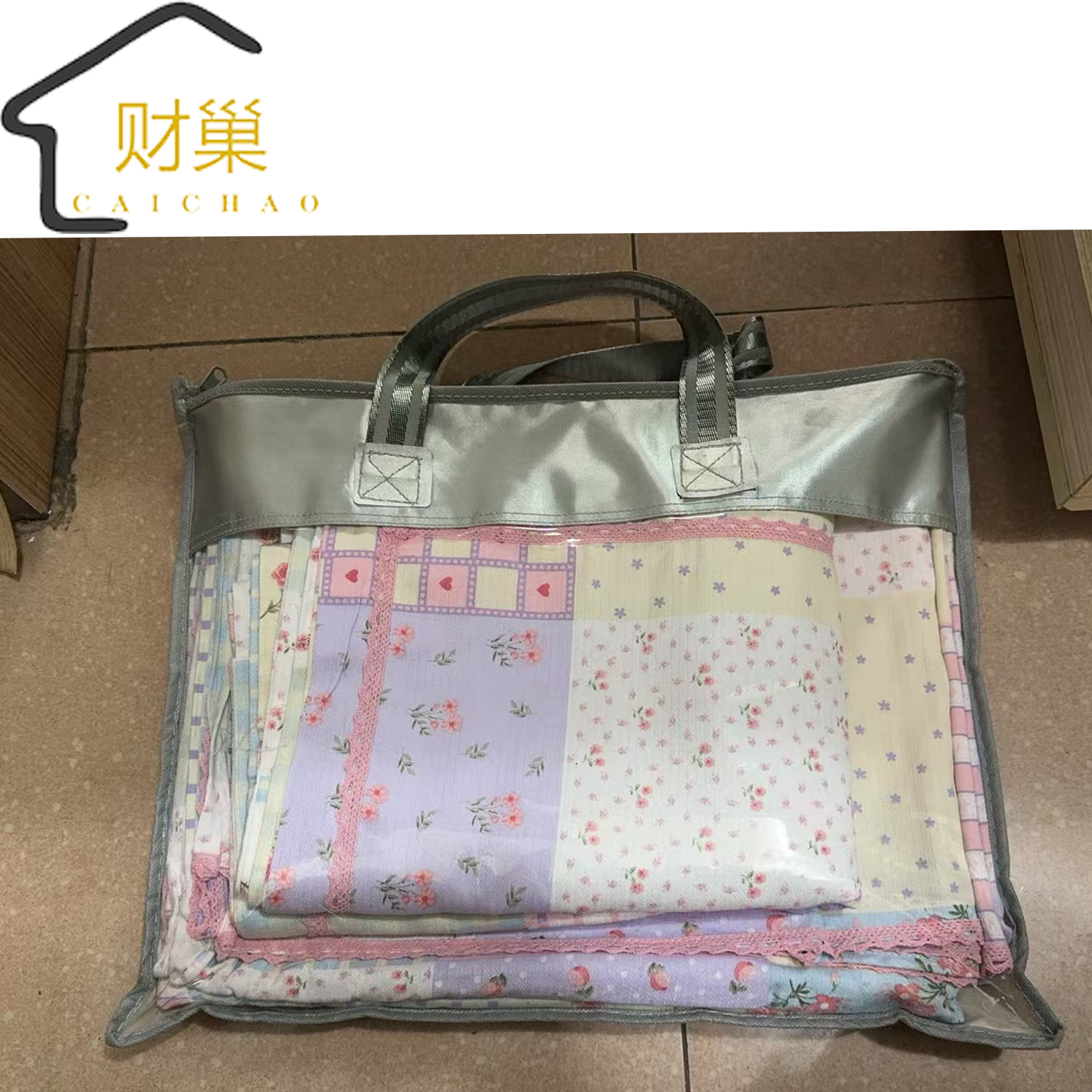 财巢 棉小竹三件套 200*230cm床单*1条 48*74cm枕套*2只 /套