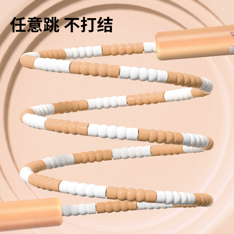 儿童竹节跳绳轻便卡通跳绳可写名字可调节小学生初学者跳绳2027高清大图