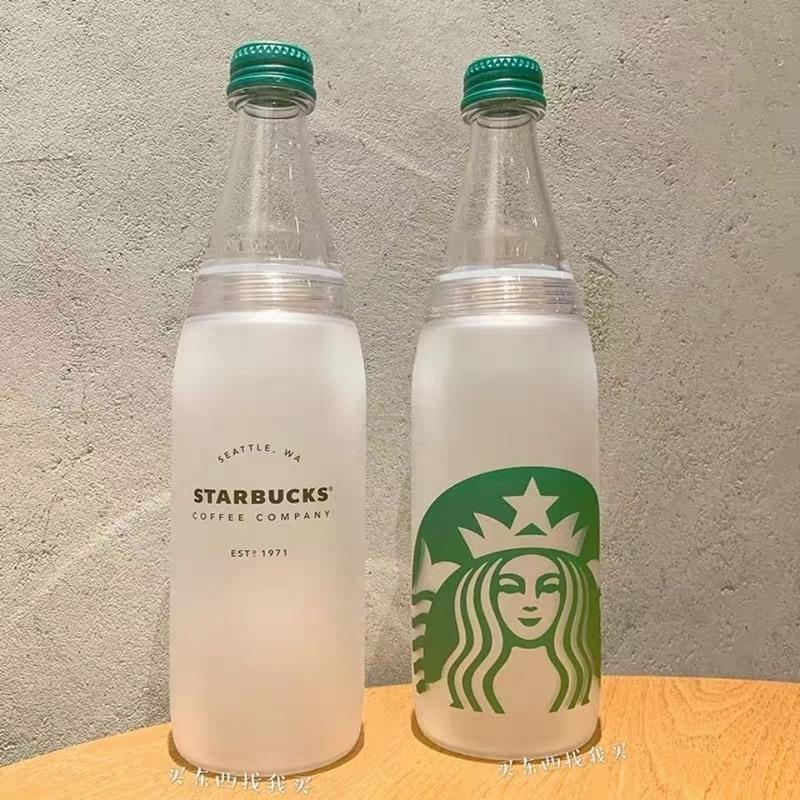 小玻璃瓶300ml(送杯套) 星巴水杯女生高颜值防摔韩版可爱ins塑料杯水杯超大容量随手杯