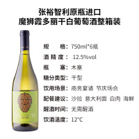 张裕智利原瓶进口干白 魔狮霞多丽干白葡萄酒整箱装 750ml*6 张裕先锋 CHANGYU