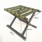 折叠凳子马扎户外加厚靠背钓鱼椅小凳子家用折叠椅便携板凳马扎 小小号军绿色
