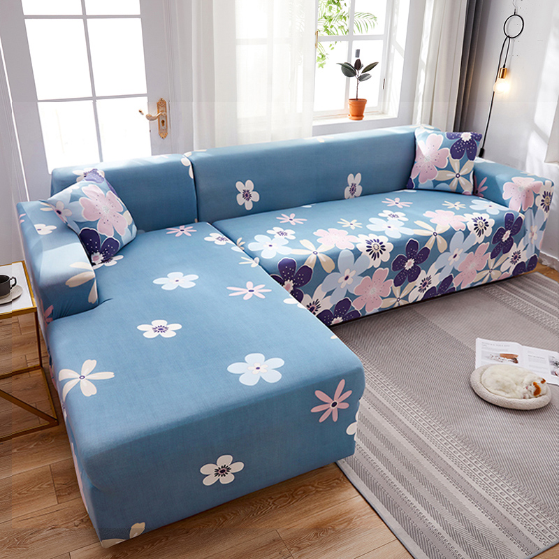 沙发套罩全包萬能套简约通用弹力沙发罩懒人全盖 双叶() L码(测量长度190-230cm适用,一般用于三人位沙发)高清大图