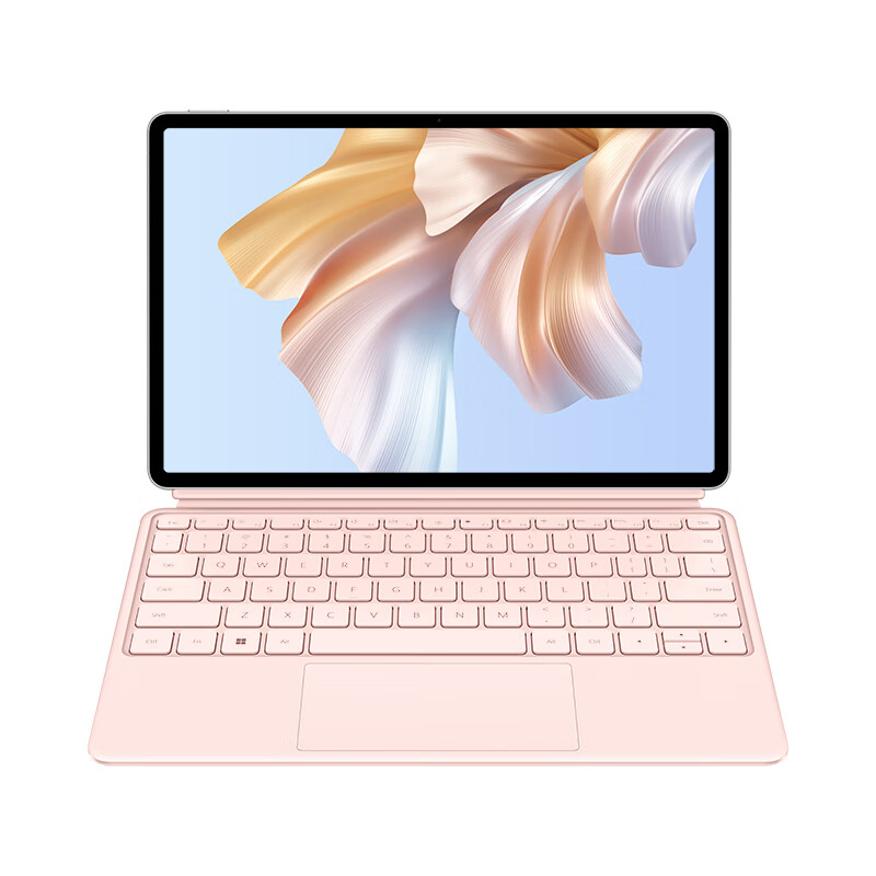 华为二合一笔记本电脑HUAWEI MateBook E GO 2022款 16G 512G LTE 12.35英寸 2.5K护眼全面屏 轻薄办公本 雪域白+樱语粉键盘高清大图