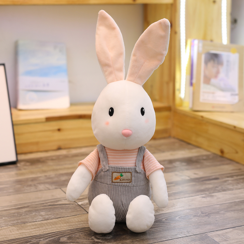 毛绒玩具兔子公仔小白兔布娃娃可爱玩偶抱枕送女孩生日儿童节礼物粉色