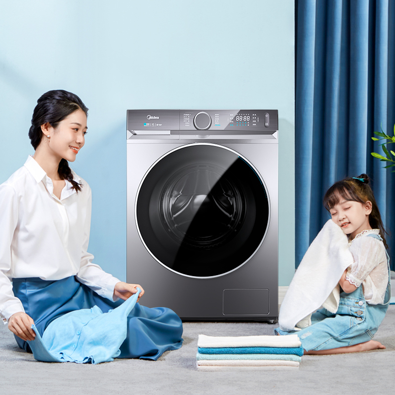 美的(Midea)10公斤全自动直驱变频智能滚筒洗衣机 好直驱选美的 智能家电 MG100V90WIADY
